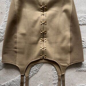 Dion Lee Khaki Corset Garter Miniskirt